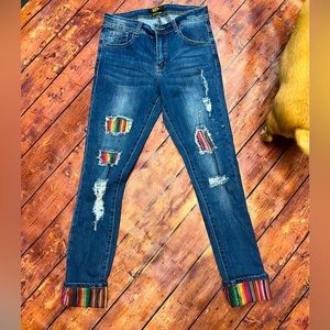 L&B Jeans with Serape patches